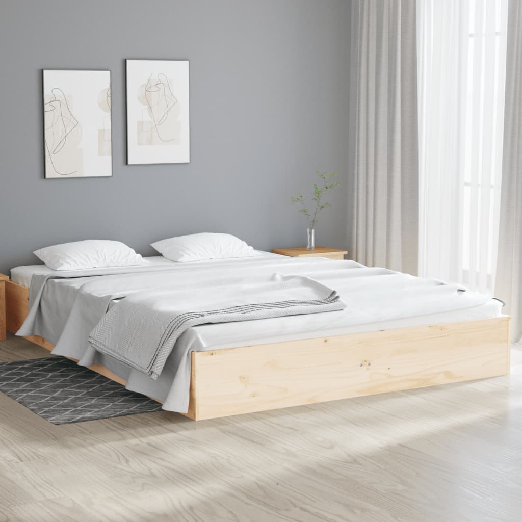 Bed Frame Solid Wood 140x190 cm - Casper Homes