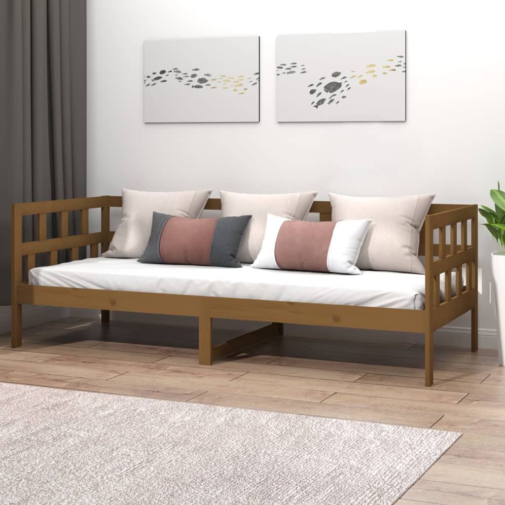 Day Bed Honey Brown Solid Wood Pine 80x200 cm - Discount Dealers