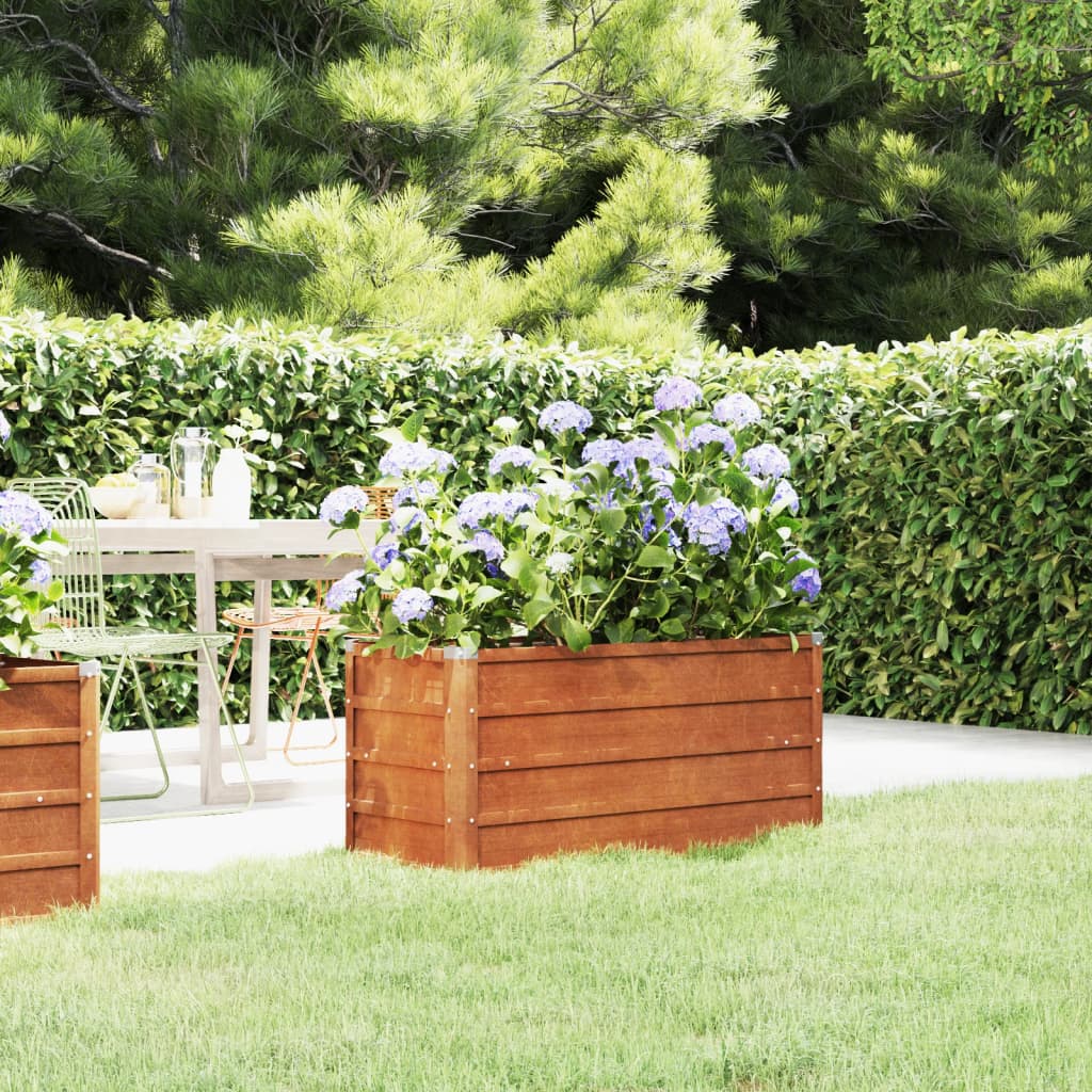 Garden Raised Bed Rusty 100x40x45 cm Corten Steel - The Home Maker