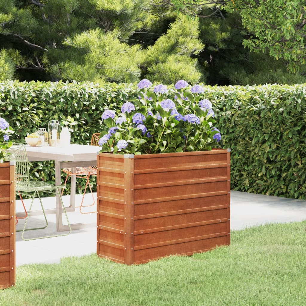 Garden Raised Bed Rusty 100x40x77 cm Corten Steel - Sid & Sam