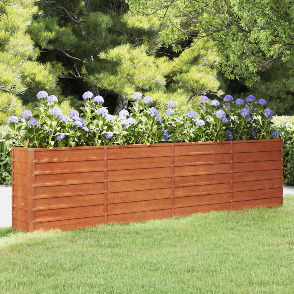 Garden Raised Bed Rusty 320x40x77 cm Corten Steel - Style and Chic