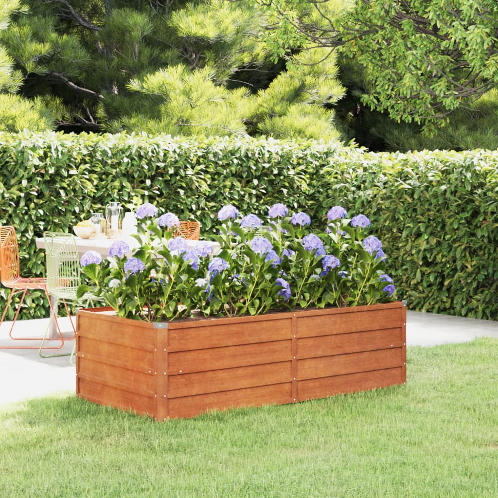 Garden Raised Bed Rusty 160x80x45 cm Corten Steel - Unbeatable Bargains