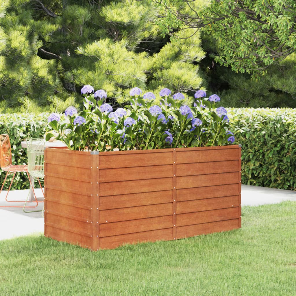Garden Raised Bed Rusty 160x80x77 cm Corten Steel - Tyrell & Tyrell