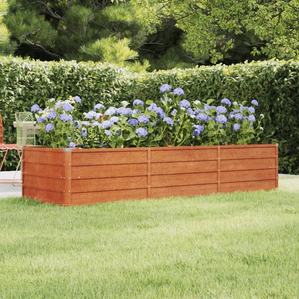 Garden Raised Bed Rusty 240x80x45 cm Corten Steel - Style and Chic