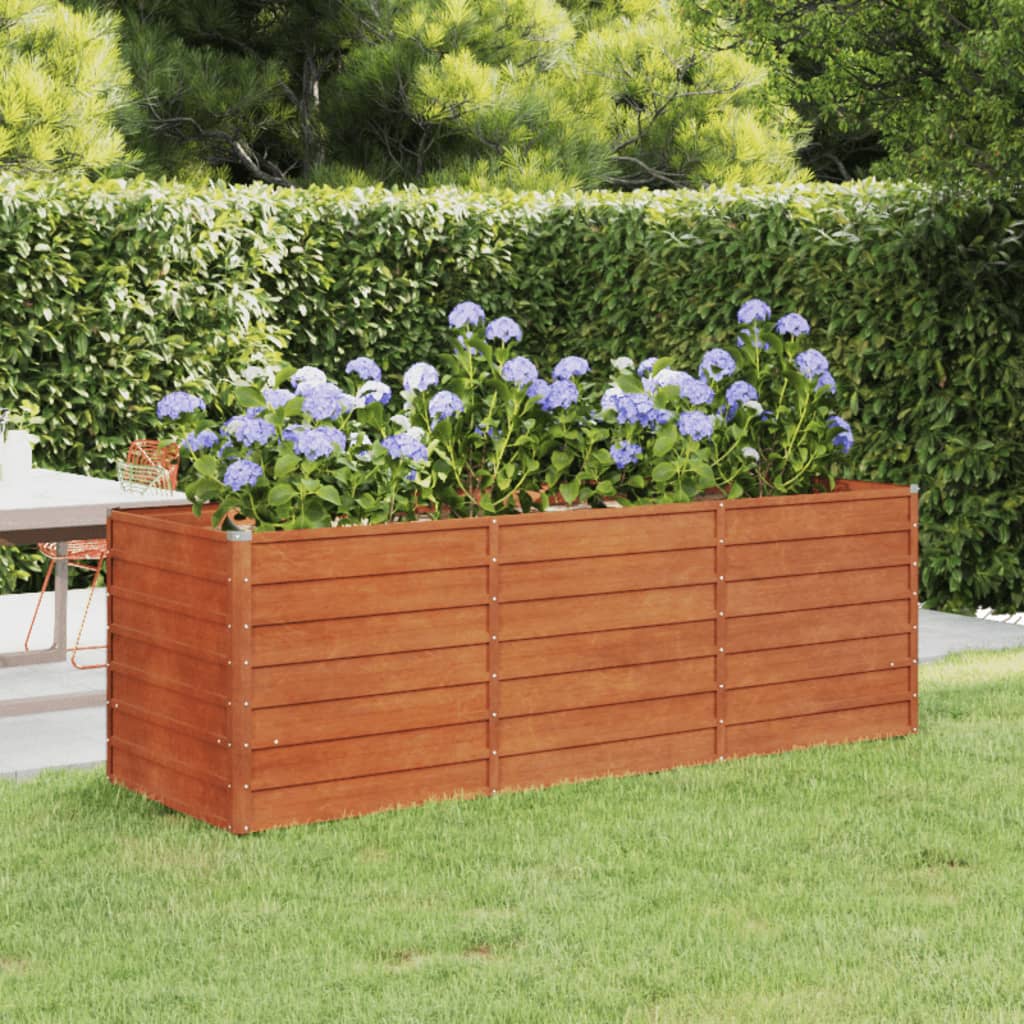 Garden Raised Bed Rusty 240x80x77 cm Corten Steel - Unbeatable Bargains