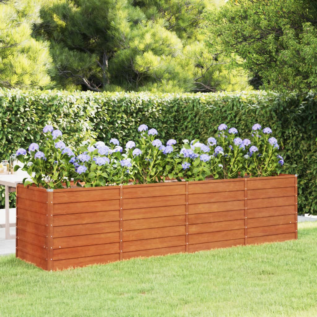 Garden Raised Bed Rusty 320x80x77 cm Corten Steel - Unbeatable Bargains
