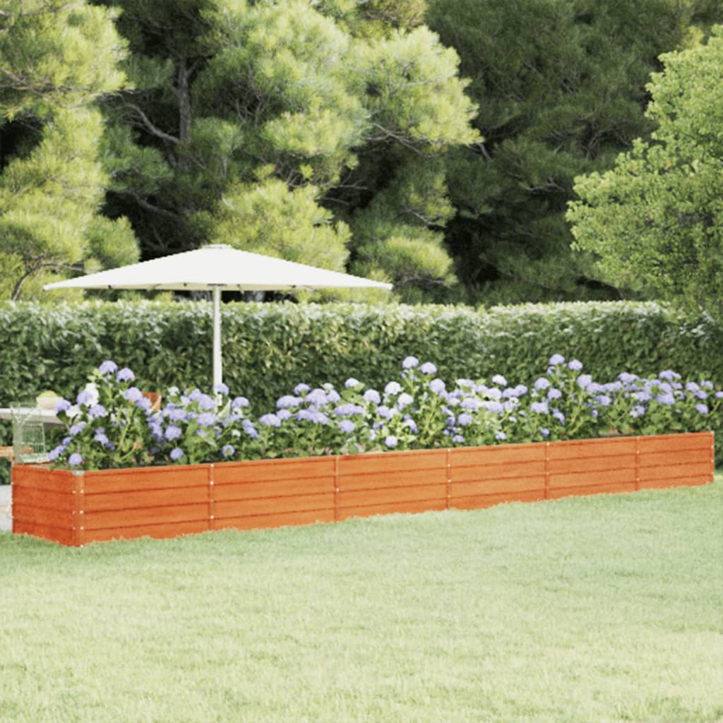 Garden Raised Bed Rusty 600x80x45 cm Corten Steel - Unbeatable Bargains