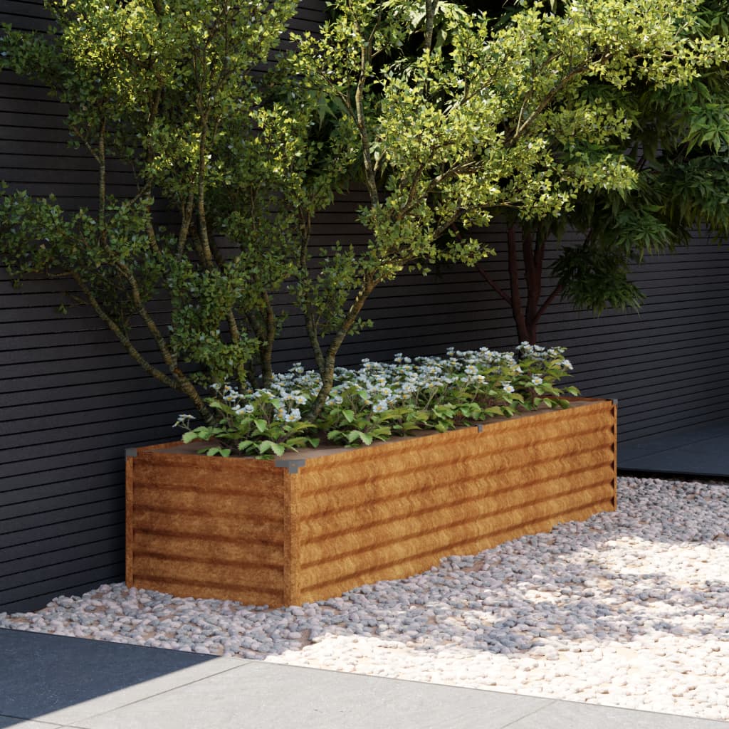 Garden Raised Bed 194x50x36 cm Corten Steel - Casper Homes