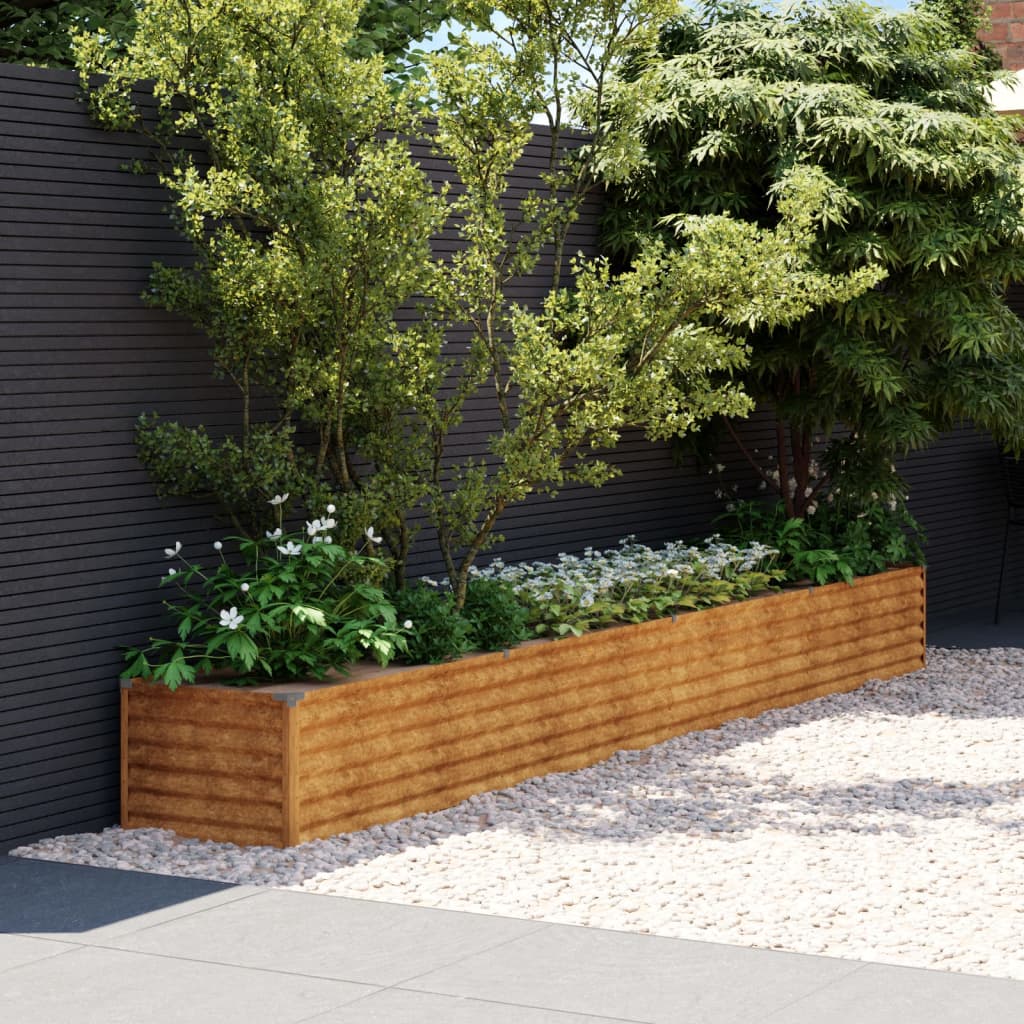 Garden Raised Bed 386x50x36 cm Corten Steel - Tyrell & Tyrell