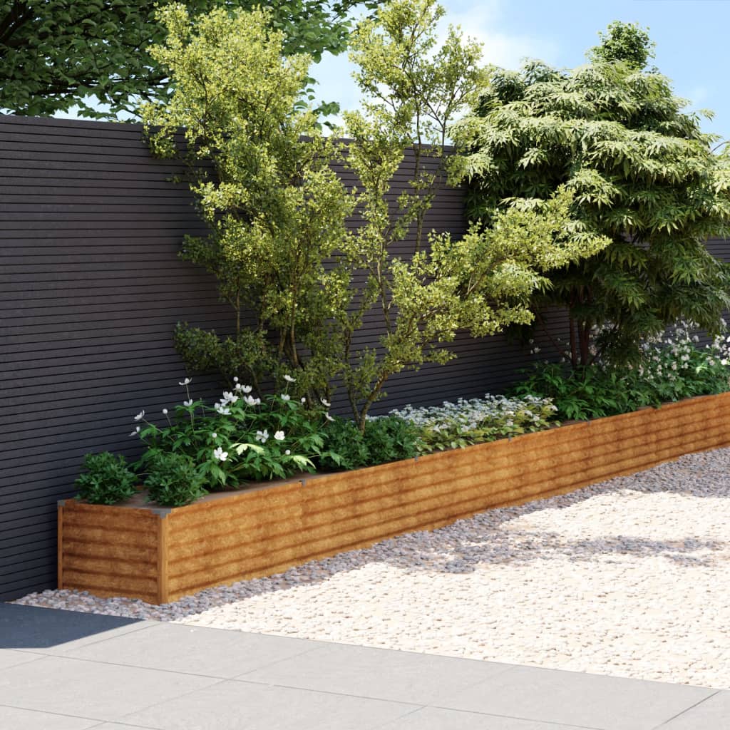 Garden Raised Bed 960x50x36 cm Corten Steel - R and M Furniture