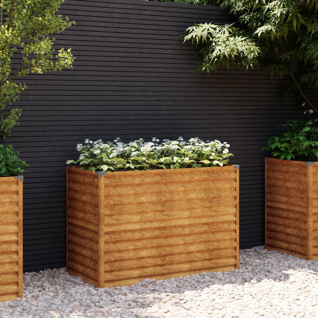 Garden Raised Bed 100x50x69 cm Corten Steel - Tyrell & Tyrell