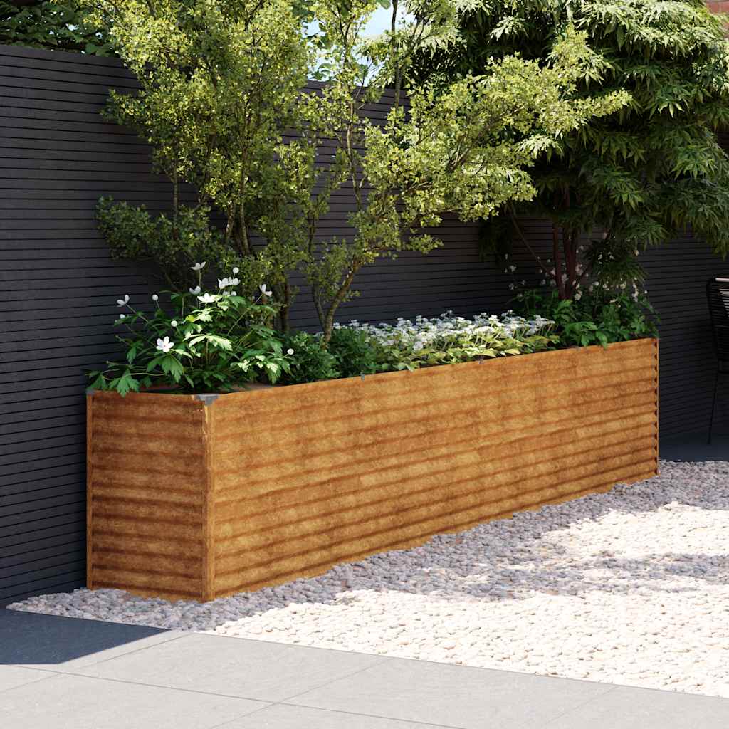 Garden Raised Bed 385x50x69 cm Corten Steel - The Home Maker