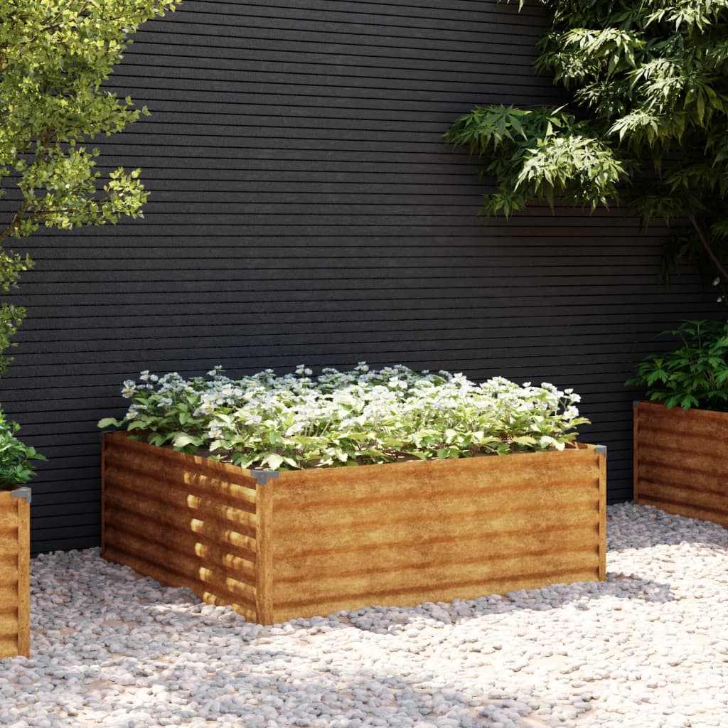 Garden Raised Bed 100x100x36 cm Corten Steel - Unbeatable Bargains