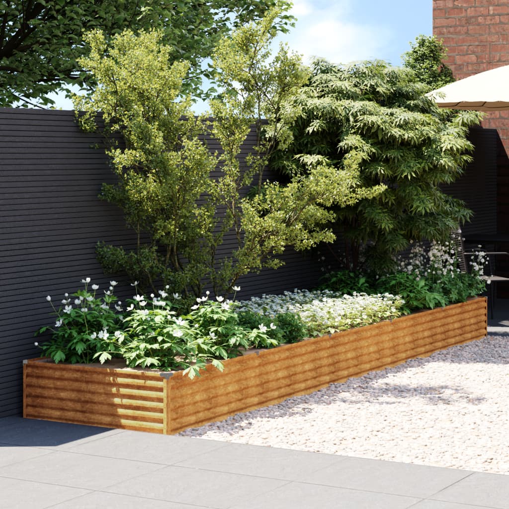 Garden Raised Bed 482x100x36 cm Corten Steel - Casper Homes