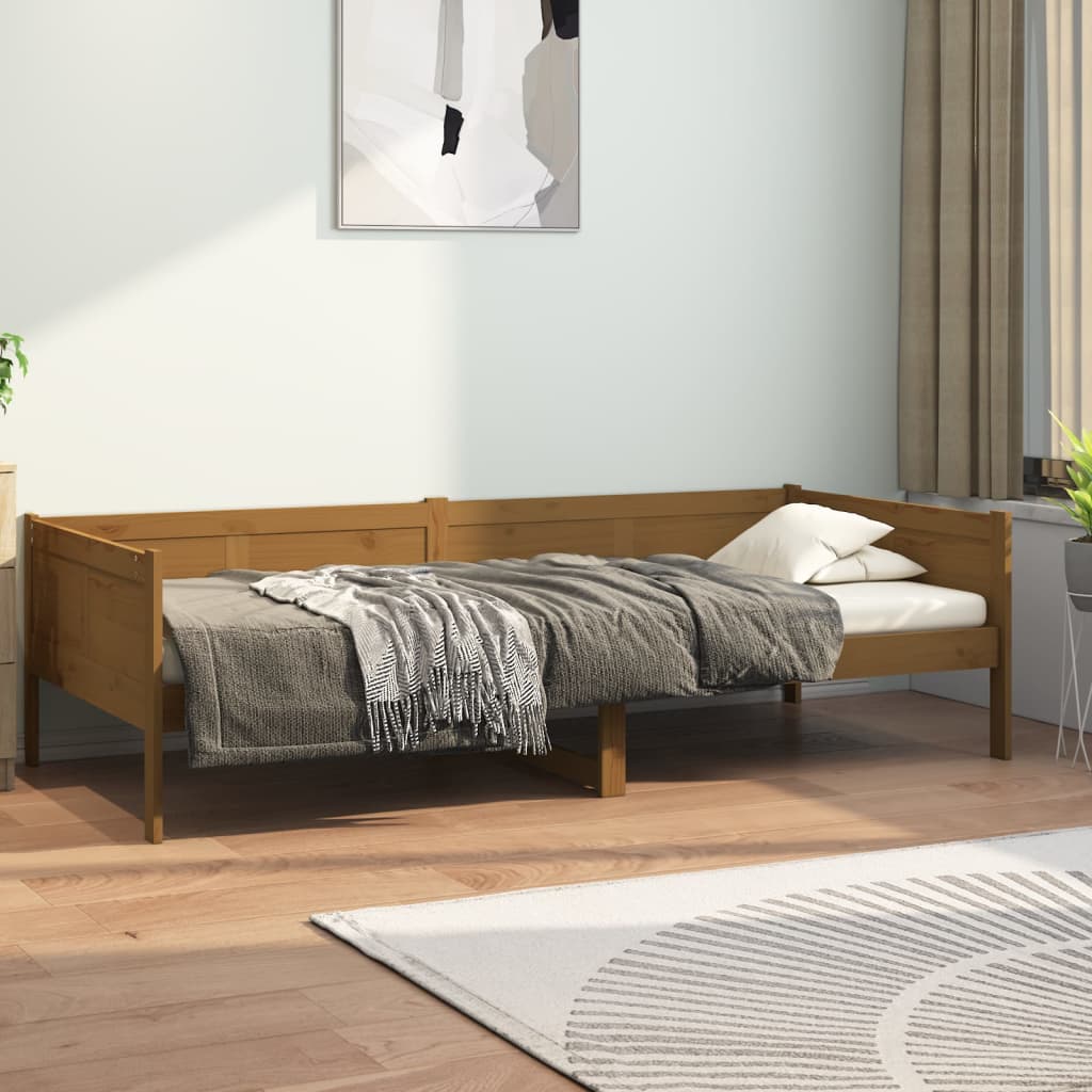 Day Bed Honey Brown Solid Wood Pine 90x190 cm - Tyrell & Tyrell