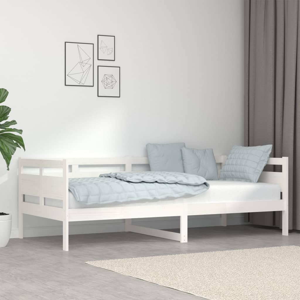 Day Bed White Solid Wood Pine 90x200 cm - Merkel Designers
