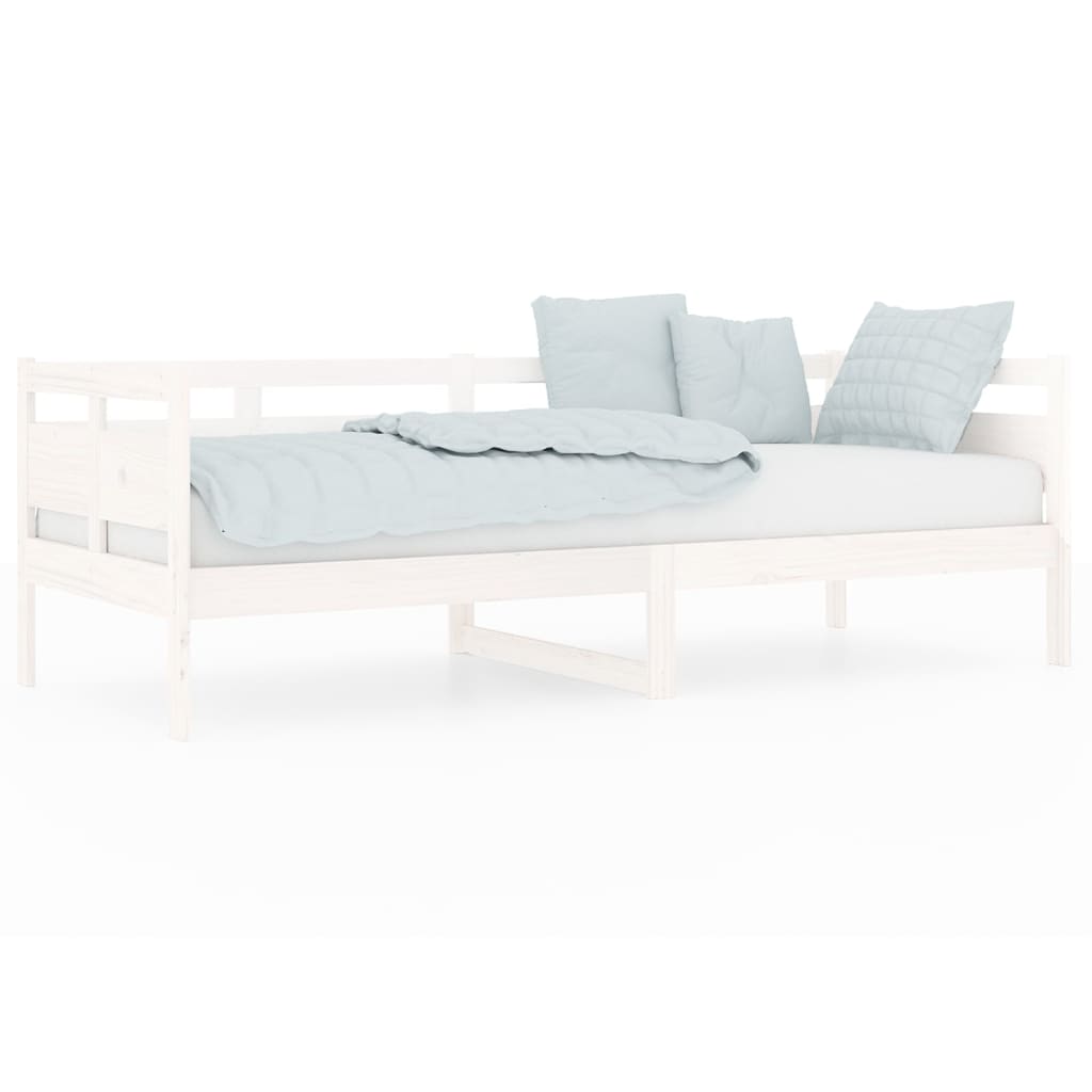 Day Bed White Solid Wood Pine 80x200 cm - Design Hut