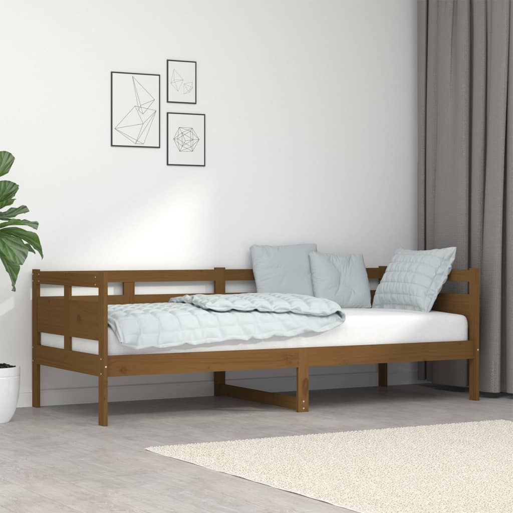 Day Bed Honey Brown Solid Wood Pine 80x200 cm - R and M Furniture