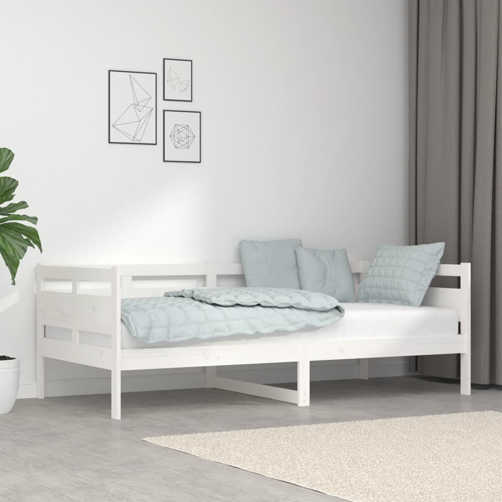 Day Bed White Solid Wood Pine 90x190 cm - Tyrell & Tyrell