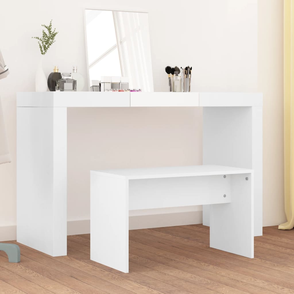 Dressing Stool White 70x35x45 cm Engineered Wood - Discount Dealers