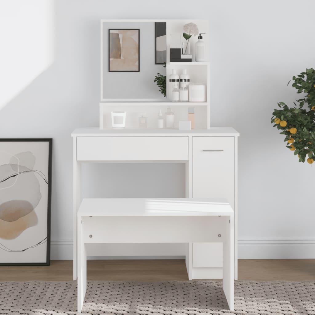 Dressing Table - AMES Dresser White 86.5cm - Millennium Furniture