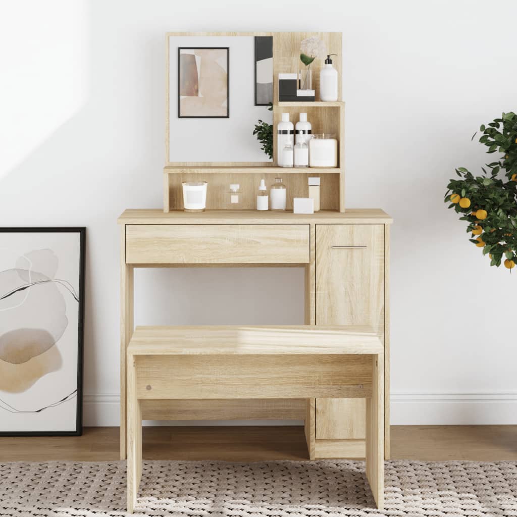 Dressing Table - AMES Dresser Sonoma Oak 86.5cm - All Things Good