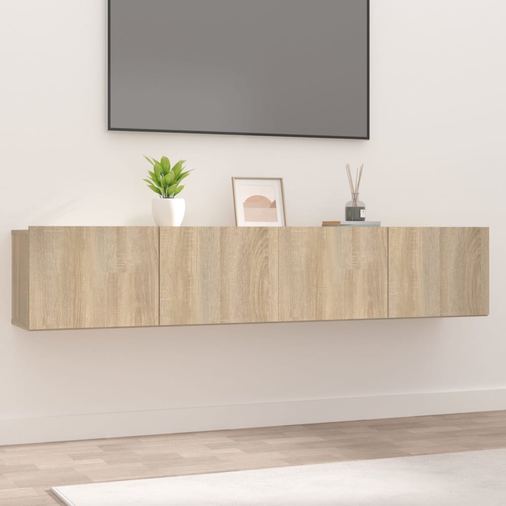 TV Cabinets 2 pcs Sonoma Oak 80x30x30 cm Engineered Wood - Merlin Deals
