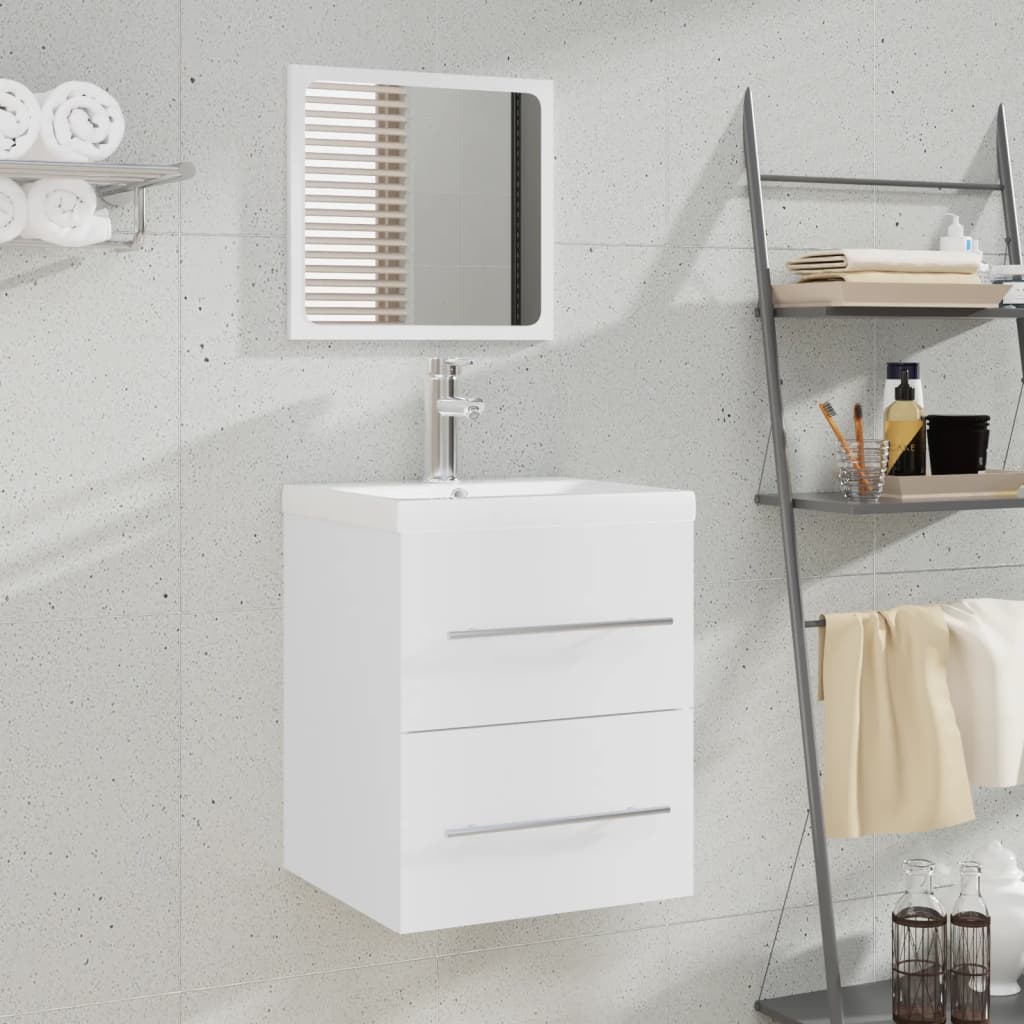 Bathroom Cabinet with Mirror White 41x38.5x48 cm Engineered Wood - Discount Dealers