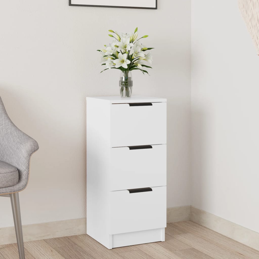 JARNOR White Chest of Drawers - Small-sized, 3 Drawers - Unbeatable Bargains