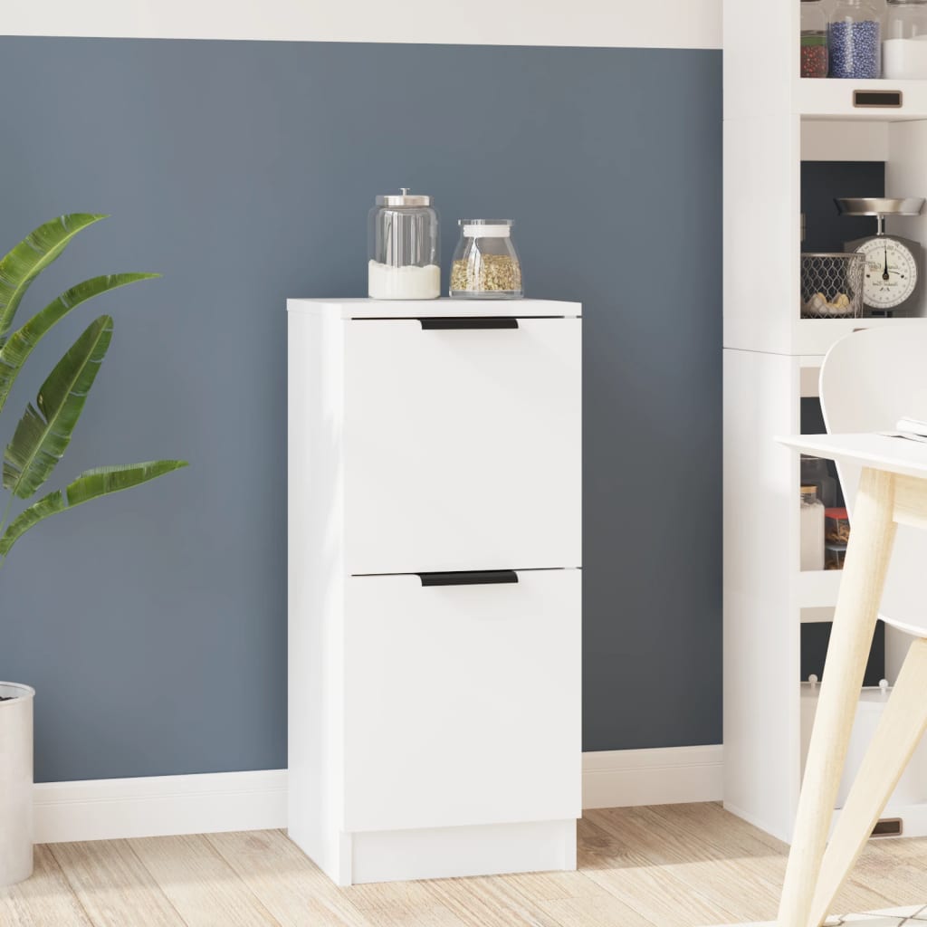 Sideboard White 30x30x70 cm Engineered Wood - Design Hut