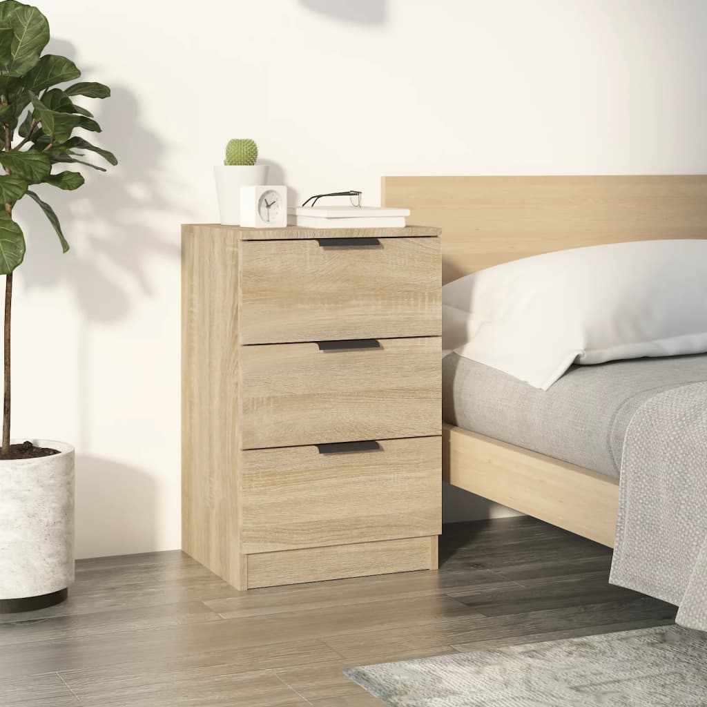Bedside Table - MIDLAND Nightstand Sonoma Oak 40cm - Unbeatable Bargains