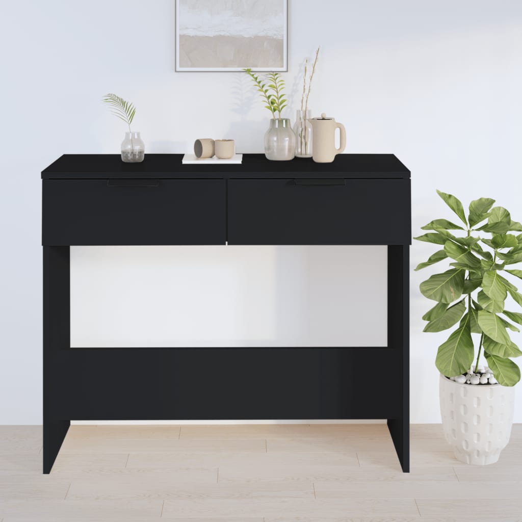 Console Table Black 90x36x75 cm Engineered Wood - Tyrell & Tyrell