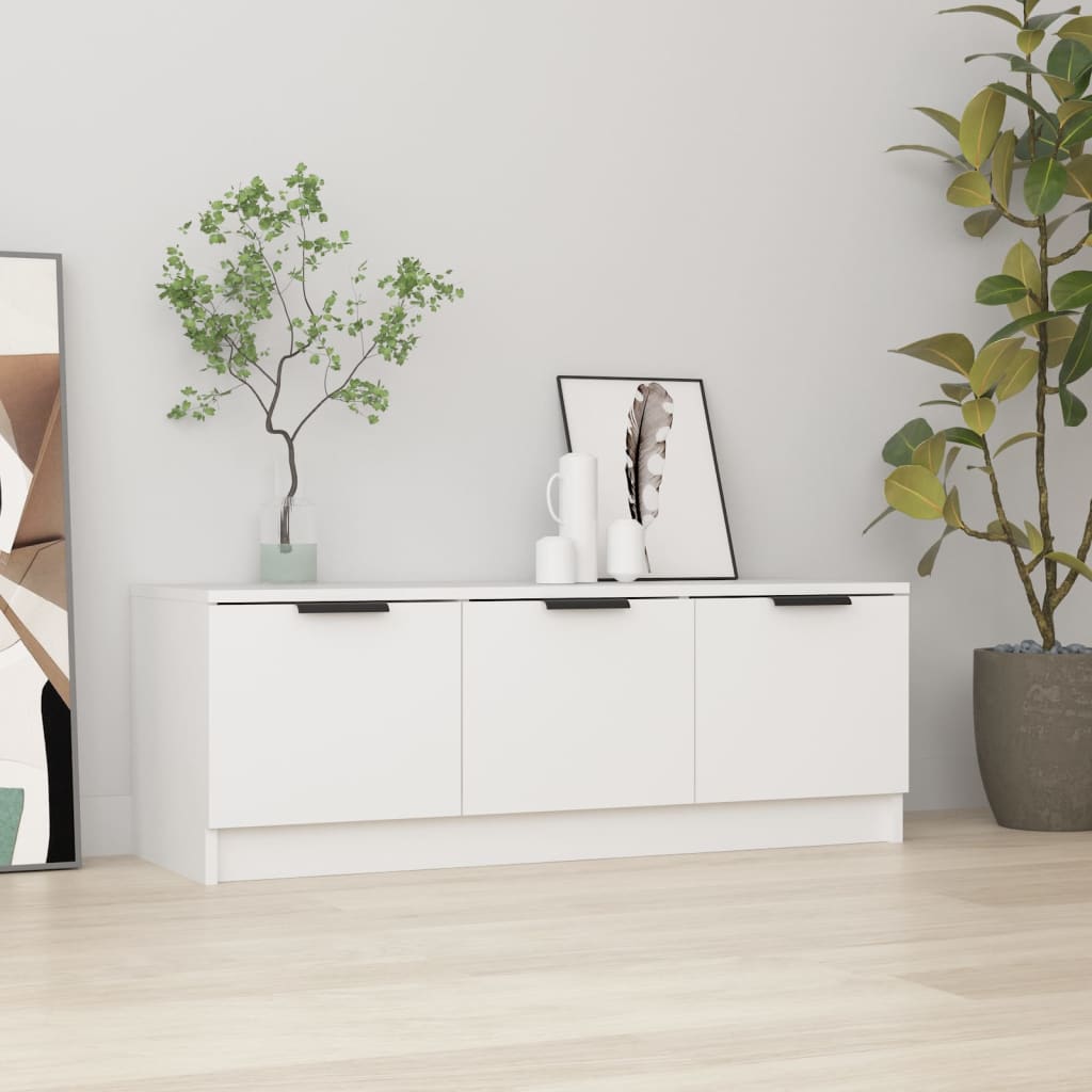 TV Cabinet White 102x35x36.5 cm Engineered Wood - Tyrell & Tyrell