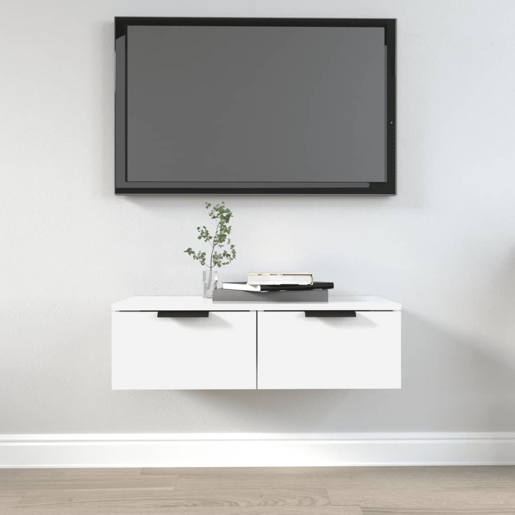 Wall Cabinet White 68x30x20 cm Engineered Wood - Discount Dealers
