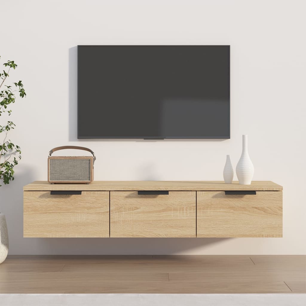 Wall Cabinet Sonoma Oak 102x30x20 cm Engineered Wood - Style and Chic