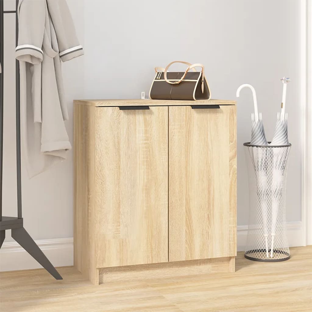 Shoe Cabinet Sonoma Oak 59x35x70 cm Engineered Wood - All Things Good