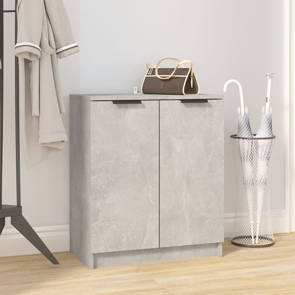 Shoe Cabinet Concrete Grey 59x35x70 cm Engineered Wood - Design Hut