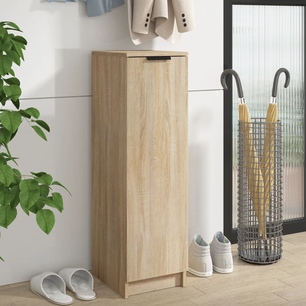 Shoe Cabinet Sonoma Oak 30x35x100 cm Engineered Wood - Charlotte Dunes