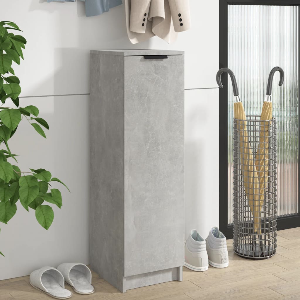 Shoe Cabinet Concrete Grey 30x35x100 cm Engineered Wood - Brittle & Co