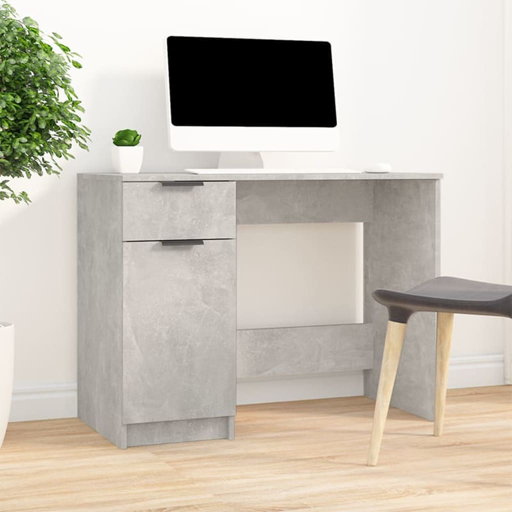 Desk Concrete Grey 100x50x75 cm Engineered Wood - Brittle & Co
