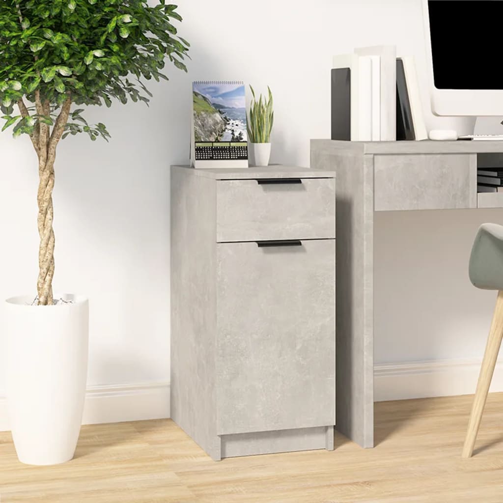 Desk Cabinet Concrete Grey 33.5x50x75 cm Engineered Wood - Decor Base