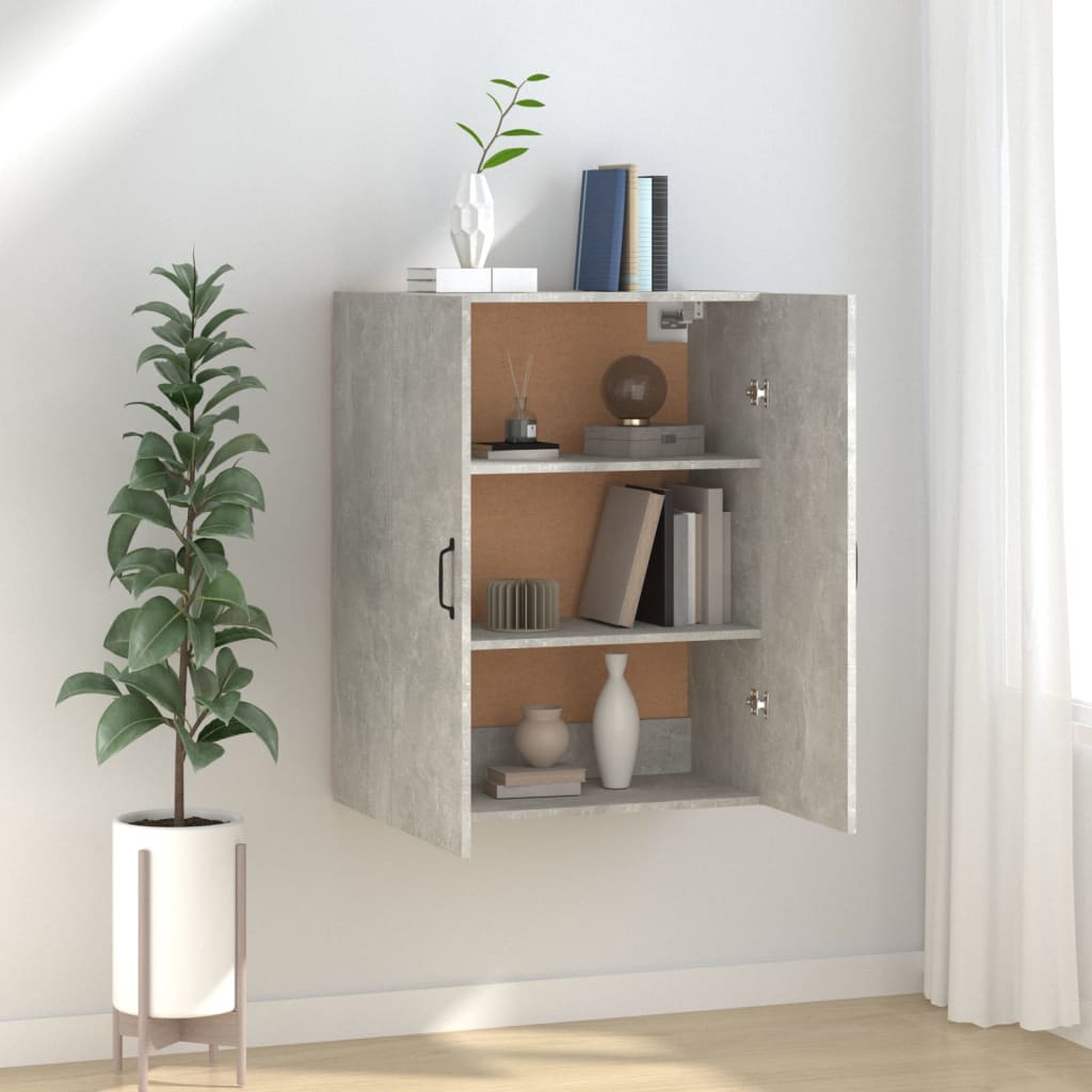 Hanging Cabinet Concrete Grey 69,5x34x90 cm Engineered Wood - Discount Dealers