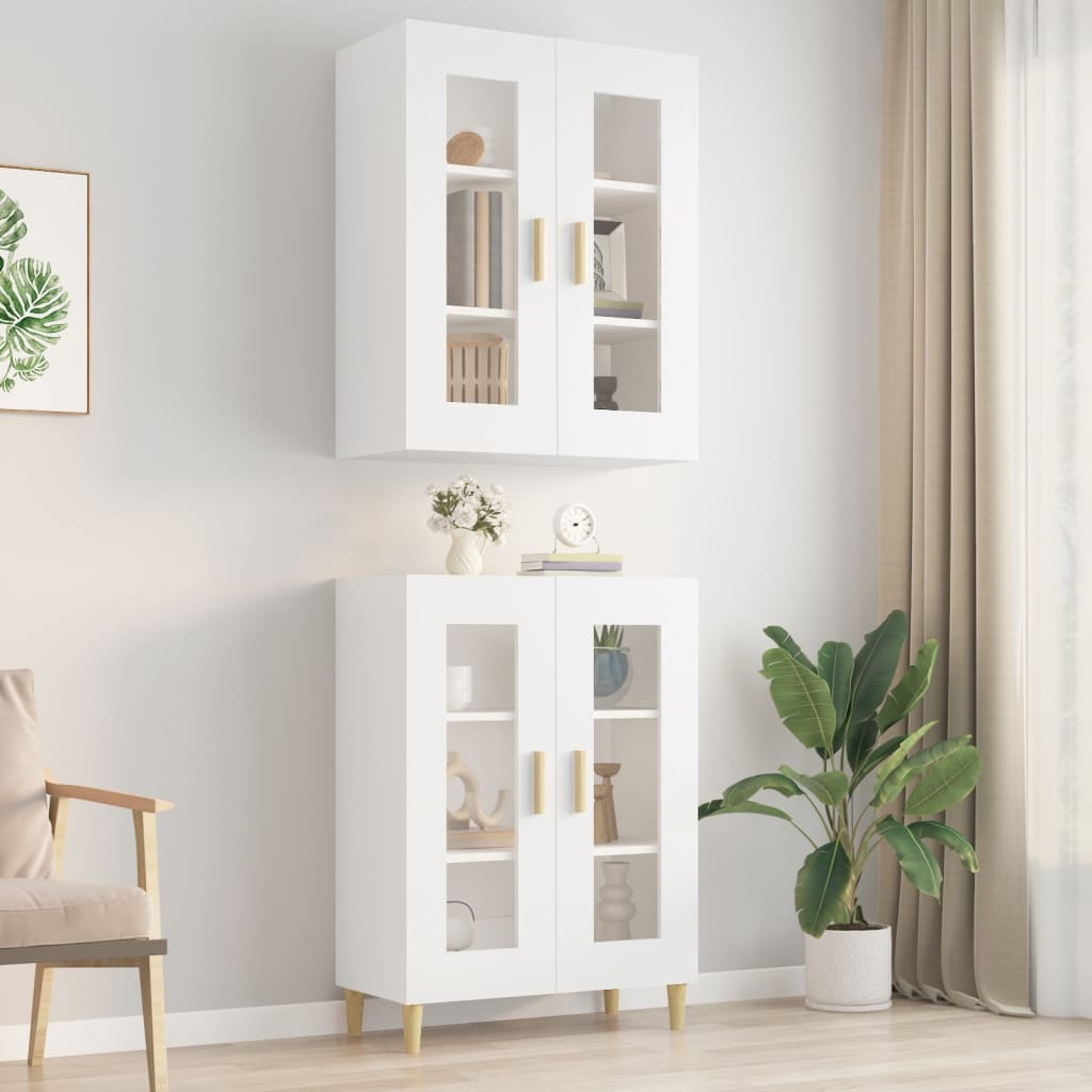 Hanging Wall Cabinet White 69.5x34x90 cm - The Home Maker