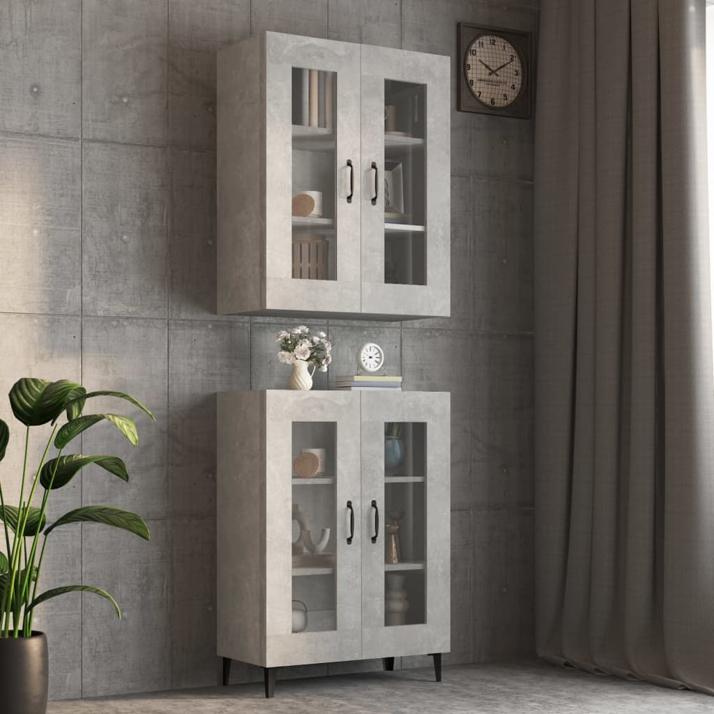 Hanging Wall Cabinet Concrete Grey 69.5x34x90 cm - Merkel Designers