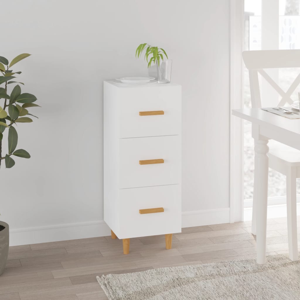 Sideboard White 34.5x34x90 cm Engineered Wood - Discount Dealers