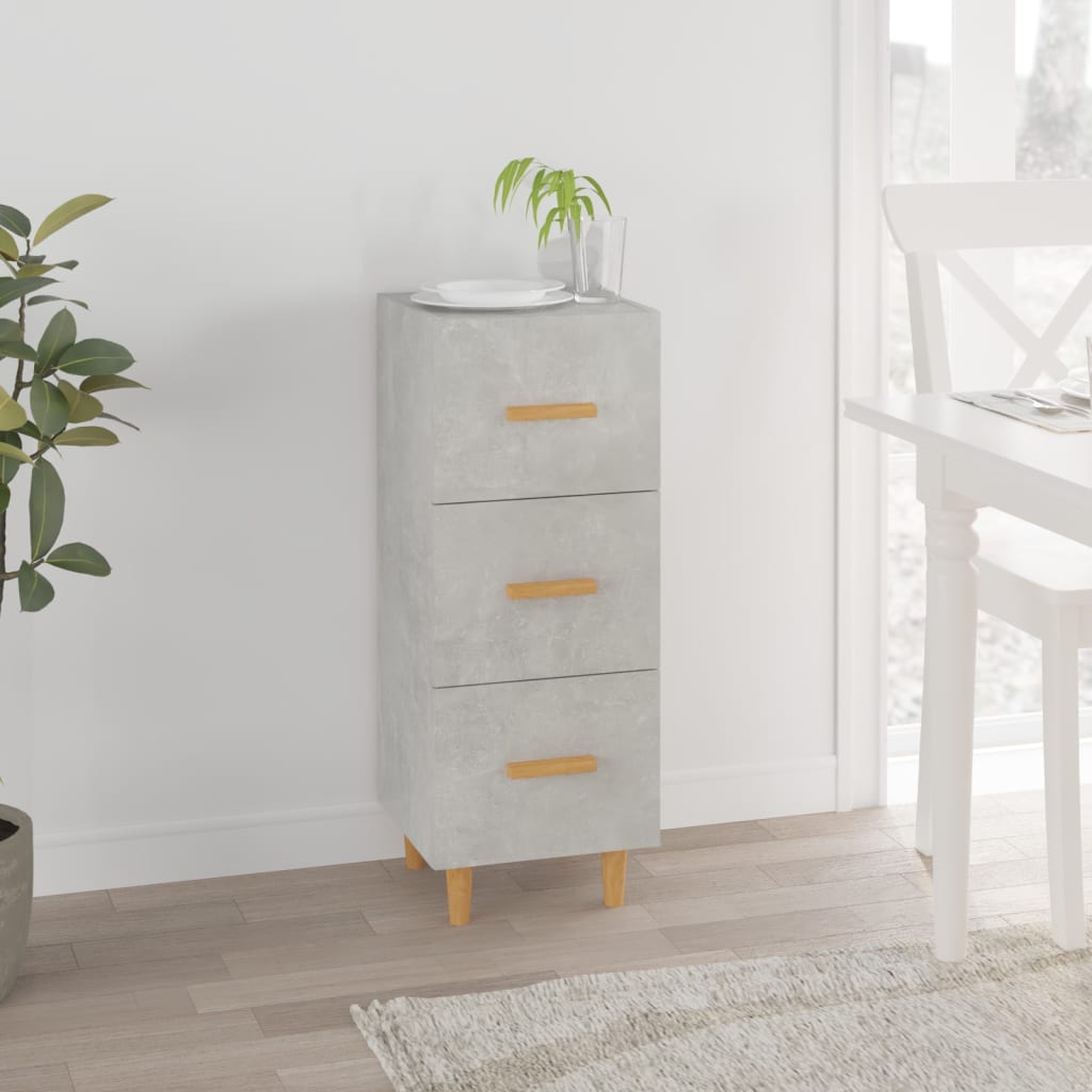 Sideboard Concrete Grey 34.5x34x90 cm Engineered Wood - Sid & Sam