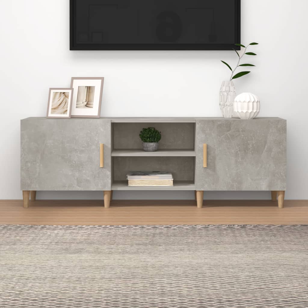 TV Cabinet Concrete Grey 150x30x50 cm Engineered Wood - Discount Dealers