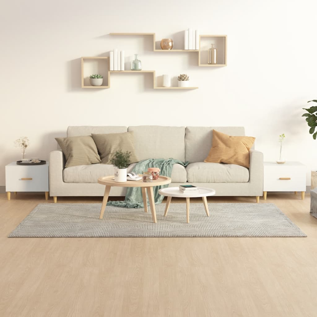 Coffee Tables 2 pcs White 50x50x40 cm Engineered Wood - Direct Imports