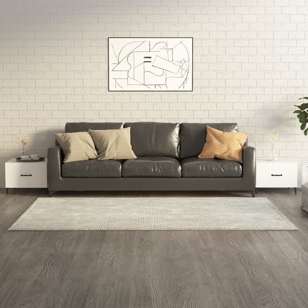 Coffee Table with Metal Legs 2 pcs White 50x50x40 cm - Tyrell & Tyrell