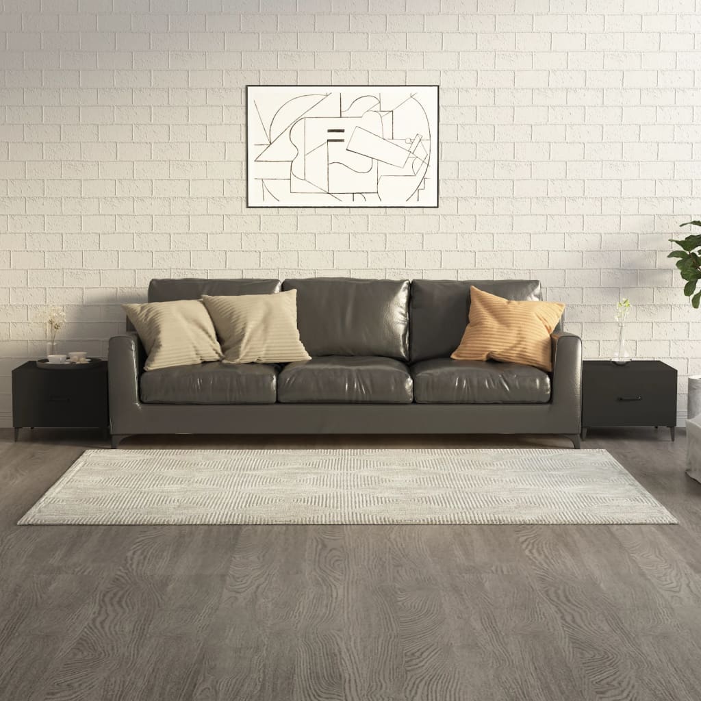 Coffee Table with Metal Legs 2 pcs Black 50x50x40 cm - Casper Homes